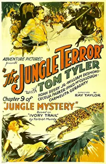 Native Prints: JUNGLE MYSTERY, top center: Tom Tyler in Chapter 9: The Jungle Terror, 1932
