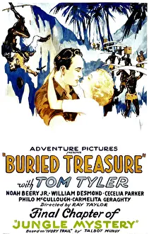 Jungle Prints: JUNGLE MYSTERY, top left: Tom Tyler in Buried Treasure, 1932