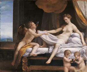 Jupiter Prints: Jupiter and Dana, by Antonio Allegri known as Correggio