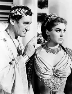 Images Dated 20th August 2015: JUPITER'S DARLING, from left, George Sanders, Esther Williams, 1955