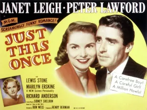 Lawford Prints: JUST THIS ONCE, Marilyn Erskine, Janet Leigh, Peter Lawford, 1952