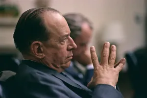 Lawyers Prints: Justice Abe Fortas (1910-1982), in a White House meeting on Nov. 2, 1967