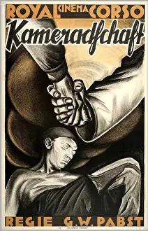 Handshake Prints: KAMERADSCHAFT, (aka COMRADESHIP, aka LA TRAGEDIE DE LA MINE), German poster art, 1931