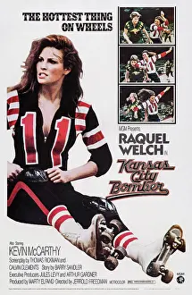 Roller Skate Prints: KANSAS CITY BOMBER, US poster art, Raquel Welch, 1972