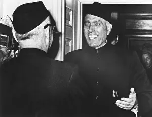 Hindu Prints: Former Kashmiri Premier Sheikh Mohammed Abdullah after his release from 14 years detention