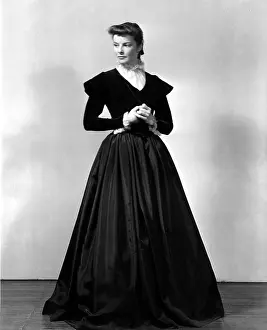Stage Prints: Katharine Hepburn in costume for the stage production of JANE EYRE in the 1930s