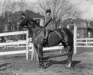 Lcgr1308 Prints: Katharine Meyer, daughter of Eugene Meyer, at the Riding and Hunt Club, April 1926