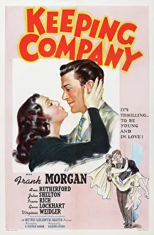 Hands On Face Prints: KEEPING COMPANY, US poster art, from left: Ann Rutherford, John Shelton, 1940