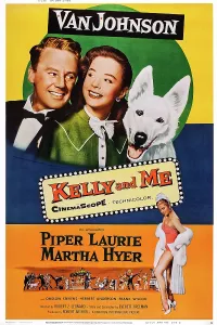 Laurie Prints: KELLY AND ME, US poster art, from top left: Van Johnson, Piper Laurie, Martha Hyer, 1957