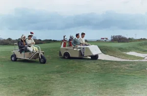 Carts Prints: The Kennedys golf with the Ben Bradlees at the Newport Country Club