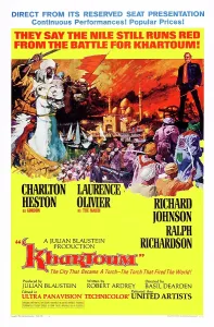 Olivier Prints: KHARTOUM, US poster, Laurence Olivier (horseback left)