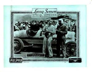 Bell Prints: KID SPEED, from left, Oliver Hardy, Larry Semon, Spencer Bell, 1921