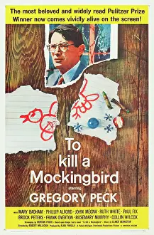 Drawing Prints: TO KILL A MOCKINGBIRD, Gregory Peck, 1962