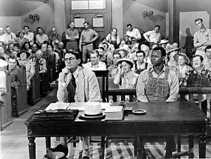Peters Prints: TO KILL A MOCKINGBIRD, Gregory Peck, Brock Peters, in the courtroom, 1962