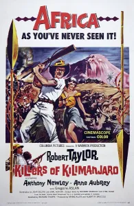 Aubrey Prints: KILLERS OF KILIMANJARO, US poster, from left: Robert Taylor, Anne Aubrey, 1959