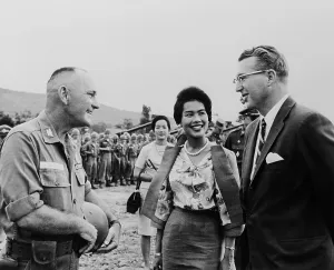 Civil Wars Prints: King Bhumibol and Queen Sirikit of Thailand in South Vietnam with US Colonel William McKean