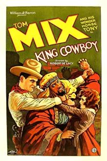 Arabian Prints: KING COWBOY, left: Tom Mix, right: Sally Blane, 1928