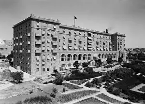 Israel Prints: King David Hotel from garden side in Jerusalem