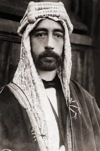Mesopotamia Prints: King Faisal (Faysal) of Iraq (1885-33) was installed as Iraq's King in 1921 under British sponsorship