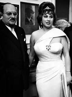 Italian Prints: Former King Farouk of Egypt, Italian opera singer Irma Capece Minutolo