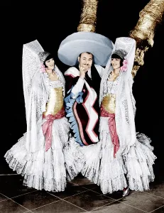 Mantilla Prints: KING OF JAZZ, from left: Eleanor Gutchrlein, Paul Whiteman, Karla Gutchrlein, 1930