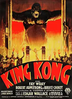 Fire Prints: KING KONG, (French poster art), 1933