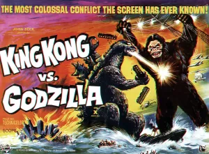 Monkey Prints: KING KONG VS. GODZILLA, poster art featuring the battling two titans, 1963