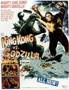 1963 Movies Prints: KING KONG VS. GODZILLA, poster art featuring the battling two titans, 1963