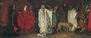Shakespeare Prints: KING LEAR, ACT I, SCENE 1, by Edwin Austin Abbey, 1898, American painting, oil on canvas