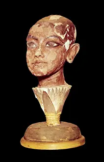 Qina Prints: The King Tutankhamun on a lotus flower
