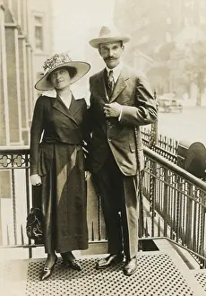 Balcony Prints: Kingdon Gould and his bride, actress Annunziata Camilla Maria Lucci