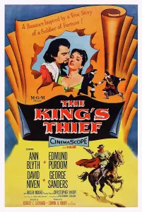Edmund Prints: THE KING'S THIEF, US poster art, top from left: Edmund Purdom, Ann Blyth, 1955