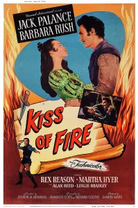 Rush Prints: KISS OF FIRE, US poster, top from left: Barbara Rush