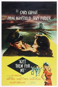Mansfield Prints: KISS THEM FOR ME, center from left: Cary Grant