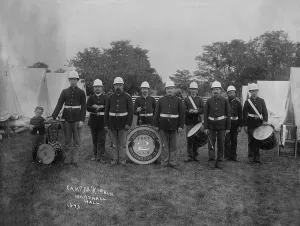 Group Photo Prints: Kit Carson's band, Camp McKibbin, photograph, 1893