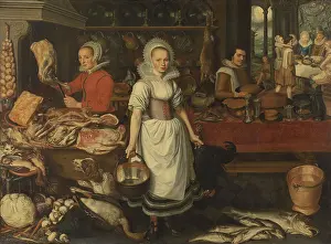 Occupational Prints: Kitchen Scene with the Parable of the Rich Man and Poor Lazarus