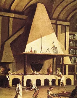 Monastery Prints: Kitchen of the St. Martin's Charterhouse (Certosa di San Martino)