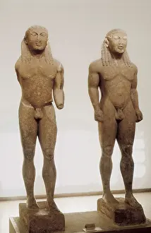 Nudes Prints: Kleobis and Biton Kouros. ca. 610 -590 BC