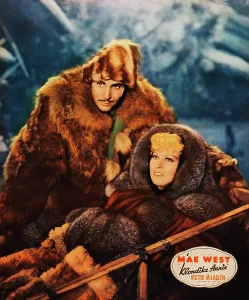 Fur Hat Prints: KLONDIKE ANNIE, US poster art, from left: Phillip Reed, Mae West, 1936