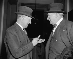 Industrialists Prints: Knudson and Kettering of General Motors defend patents to the Monopoly Committee