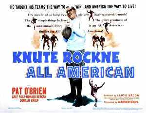 Hugh Prints: KNUTE ROCKNE ALL AMERICAN, Pat O'Brien, 1940