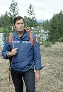 Walker Prints: KODIAK, Clint Walker, on location in Bend, Oregon, 1974