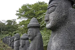 Kidney Stone Prints: KOREA. JEJU-DO. Traditional statues of the Jeju Island