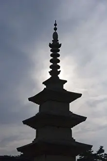 Korea Prints: KOREA. Seokguram Grotto. Pulguksa Temple. Pagoda. AISA/Everett Collection**US SALES ONLY**