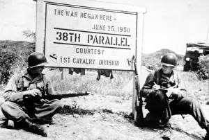 Soldier Prints: Korean War: American troops at 38th Parallel