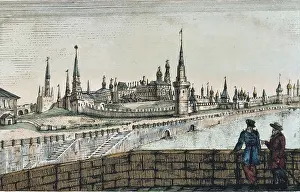 Moskva Prints: The Kremlin in Moscow, from the 'Travels' by Edouard de Montul (1821)
