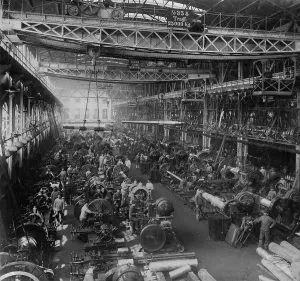 Metals Prints: Krupp cannon manufacturing in Essen