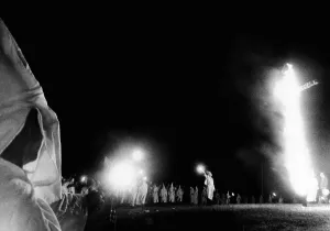 Civil Rights Prints: Ku Klux Klan cross burning at Stone Mountain
