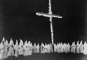 Protesters Prints: Ku Klux Klan at a cross burning in Tennessee