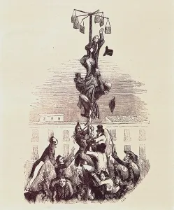 Folk Prints: La cucaa. Egraving belonging to the series 'Escenas matritenses' (Madrilian scenes)